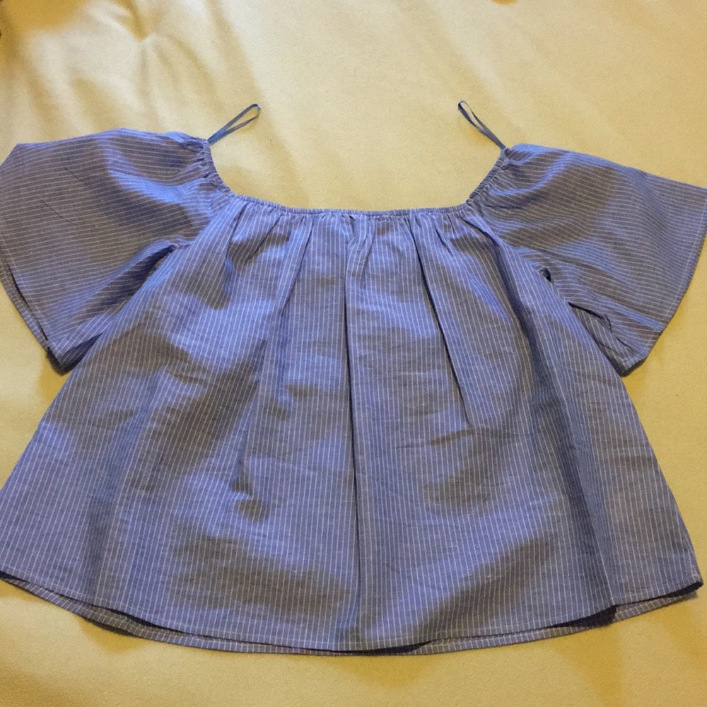 NWOT off the shoulder blue Express top